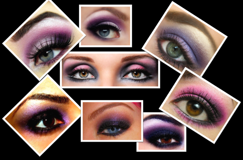 purple smokey eyes makeup