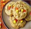 Halloween Candy Corn and Peanut Cookies