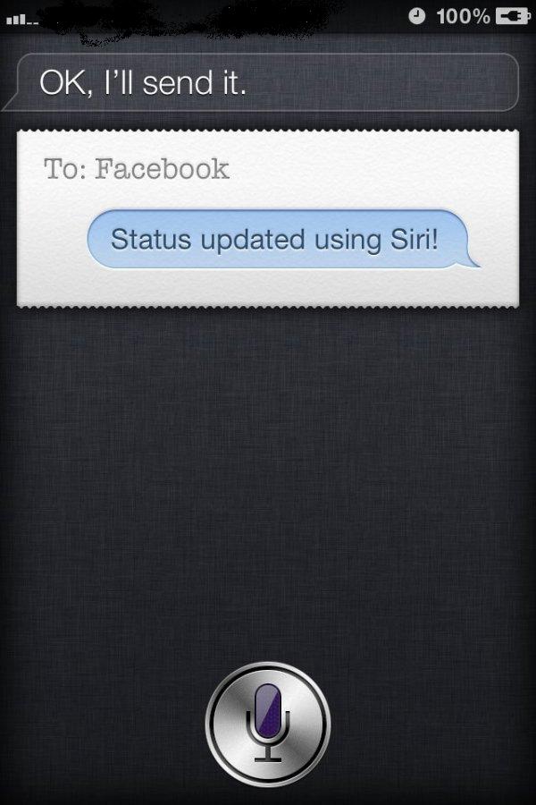 How to Update Facebook Status using Siri