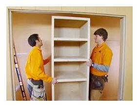 How to install solid closet shelves