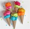 Make Paper Ice Cream Ornaments
