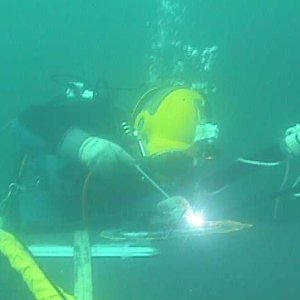 Underwater Welder Welding