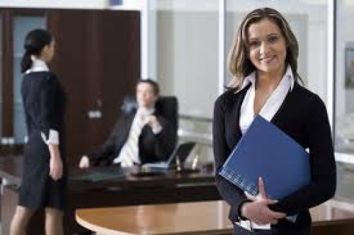 Girl in an Office