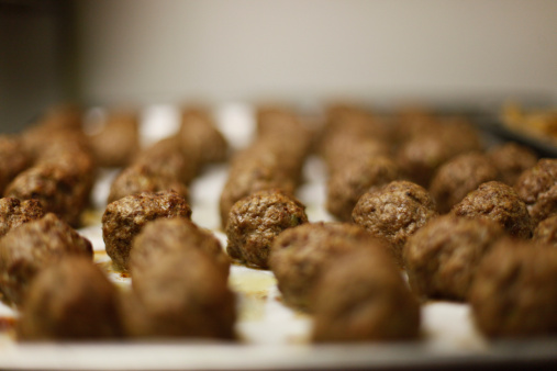 Delicious meatballs in plate