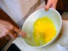 Whisking egg yolks