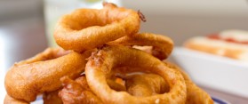 Crispy Onion Rings served