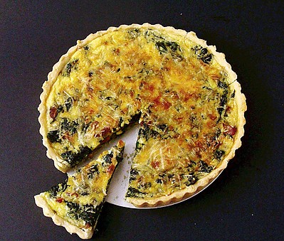 Spinach and Bacon Quiche