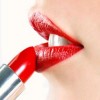 apply red lipstick