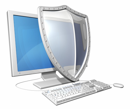 shield protecting the computer