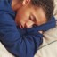Sleeping teenage boy
