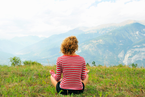 Woman practicing yoga