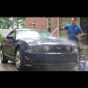 Washing the car