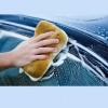 Rub the car with wash mixture