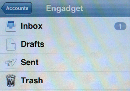 iphone with different email folders