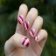 Candy cane nail design