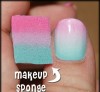 Applying an ombre design with sponge