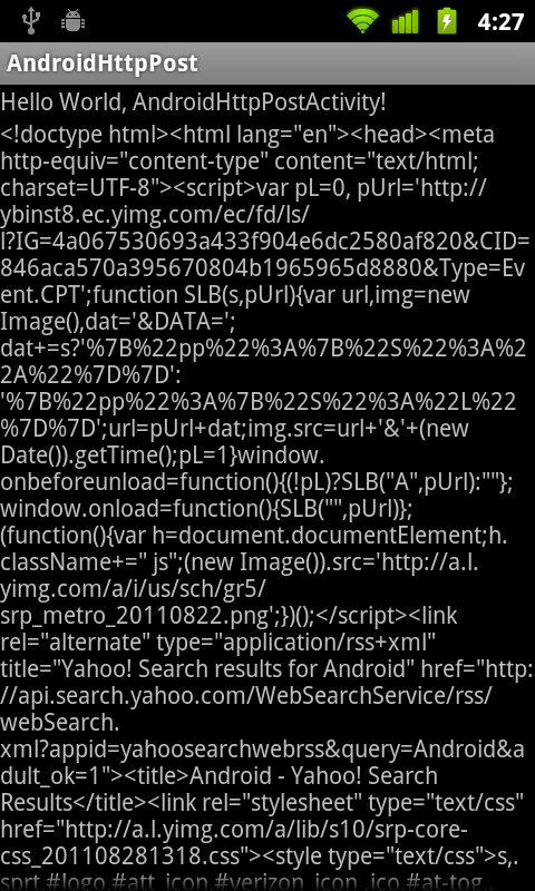 HTTPPOST on Android