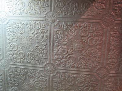 A piece of embossed wallpaper