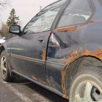 Rust on a car