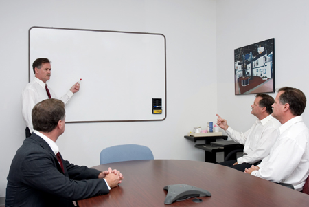 Man giving a technical speech