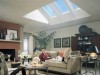 A skylight illuminating both the ceiling and room