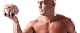 Man holding brain
