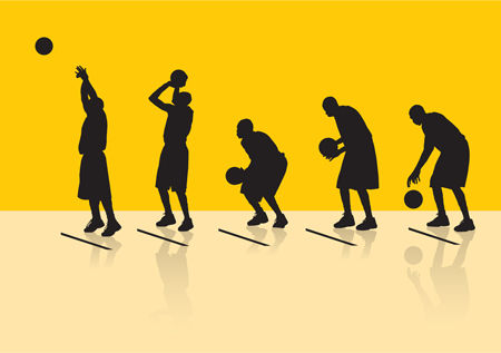 man taking a free throw