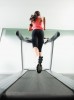 woman running on a treadmill