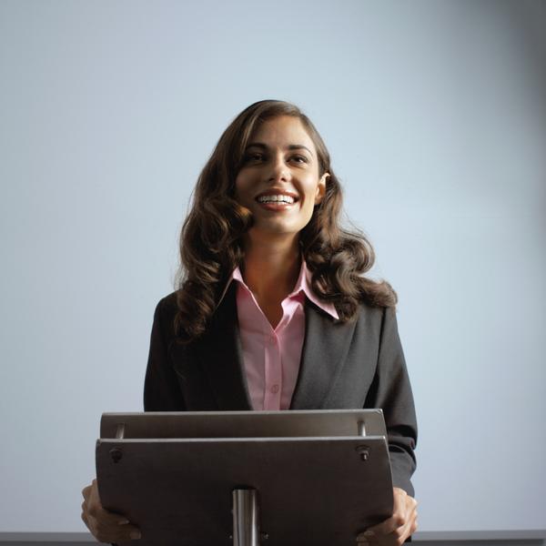 Girl delivering speech