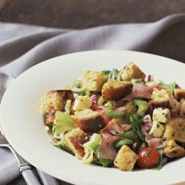 Bread Salad in plate