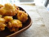 Serving corn fritters