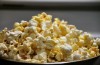 Buttered popcorn in a bowl