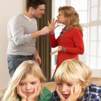 Parents Fighting Children Crying