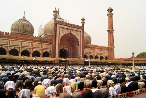Muslims offering prayer
