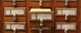 Reading a Library Card Catalog