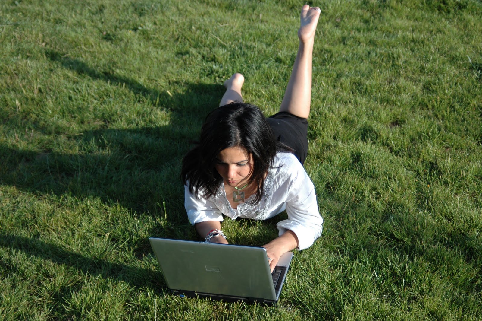 Girl using wifi