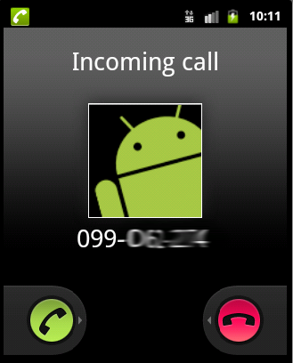Incoming call on Andriod