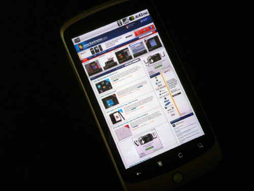 Android-powered smartphone's browser