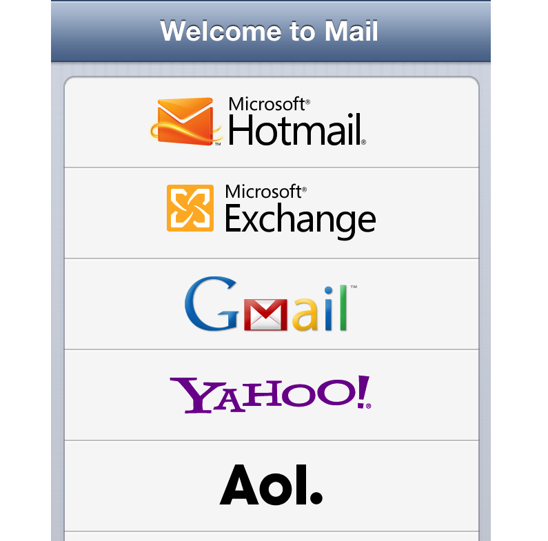 E-mail setup iPhone