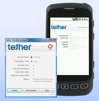tether with an android phone