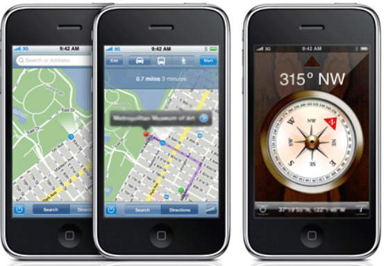Map on iPhone 3GS
