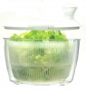 Lettuce leaves in a salad spinner