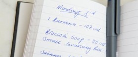 Write down what have you eaten by the end of the day