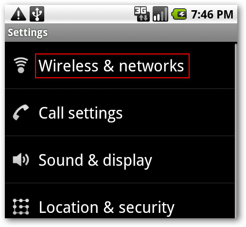 Wi-Fi Settings on Android