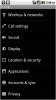 Settings menu