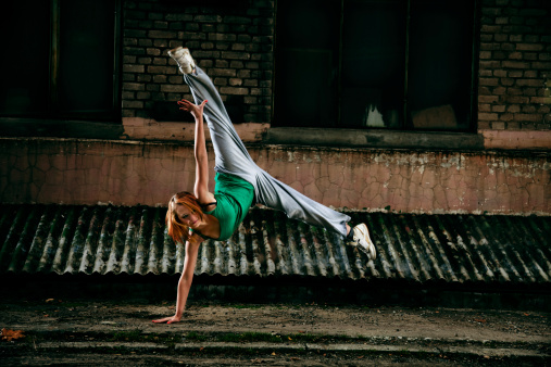 Teenage street dancer