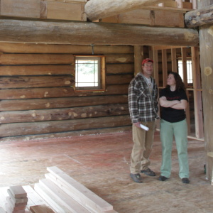 building a log cabin