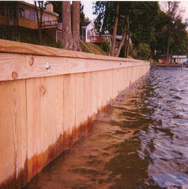 Build a Seawall on a Lake