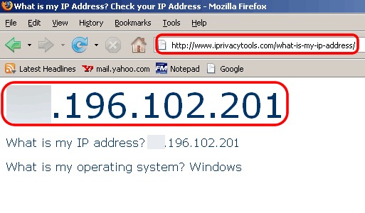 Current IP address