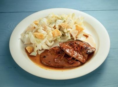 Tender Calf Liver presented in plate